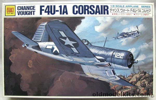 Otaki 1/48 Chance Vought F4U-1 Corsair - 111 Marine Lt. D. Dilong / Royal New Zealand Air Force / Corsair Mk II Royal Navy - (F4U1), OT2-27-500 plastic model kit